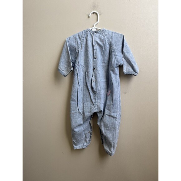 Vintage Baby Guess Denim Chambray Y2K Jumpsuit by Georges Marciano USA Size 12M - Picture 2 of 5